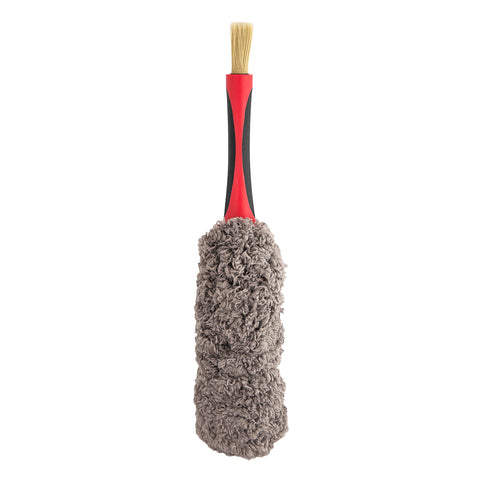 Barrett-Jackson® Microfiber Duster & Detail Brush with Soft Grip Handle