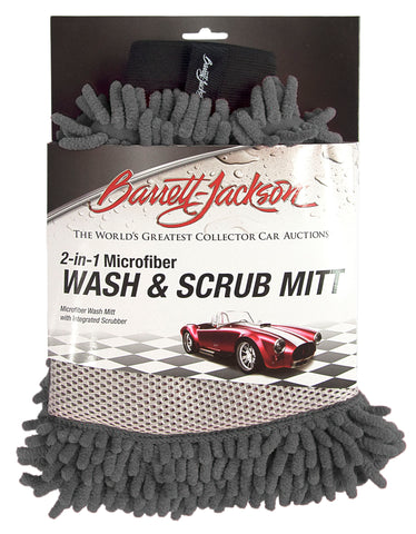 Barrett-Jackson® Chenille Microfiber Wash Mitt with Scrubber