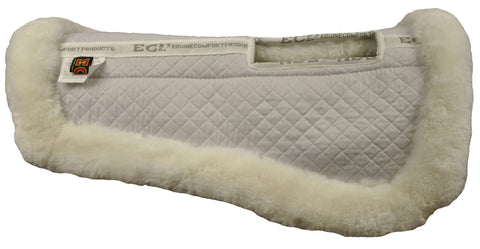 ECP Sheepskin Wither Relief Half Saddle Pad (Large, White)