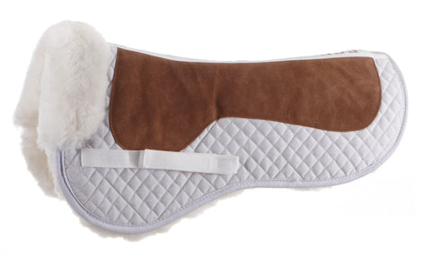 ECP Merino Sheepskin Classic Suede-Top Half Pad – Medium – White