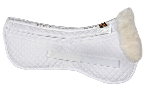 ECP Sheepskin Correction Half Saddle Pad - White