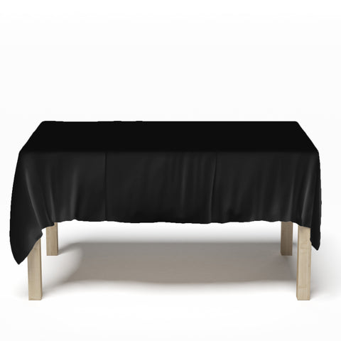 Nouvelle Legende® 52 x 114 in. Black Rectangular Polyester Tablecloth