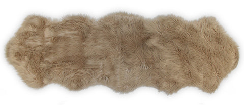 Nouvelle Legende® 23 x 73 in. Premium Faux Fur Sheepskin Rug – Duo