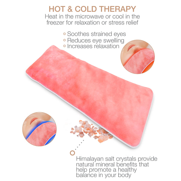 Eurow Luxe Microwavable & Freezable Himalayan Salt Eye Pillow Mask