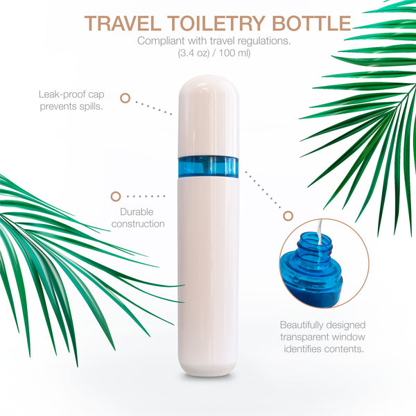 Eurow Luxe Shatter-proof Travel Bottle with Pump & Airtight Lid, 100ml/3.4oz