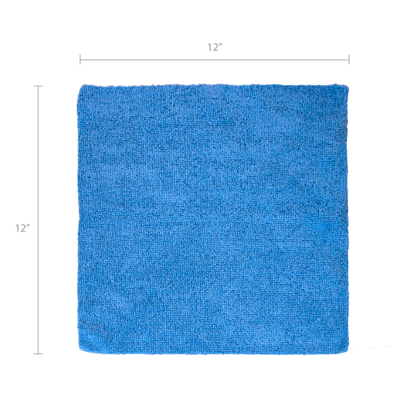 Eurow 12 x 12 in. 200 GSM Microfiber Wipe and Clean Cloths with Dispenser Box – 50-pack