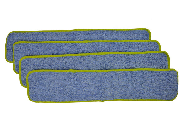 CleanAide® 24-in. Green Commercial Microfiber Wet Mop Pad Refills – 4 Pack