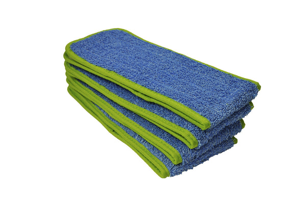 CleanAide® 24-in. Green Commercial Microfiber Wet Mop Pad Refills – 4 Pack