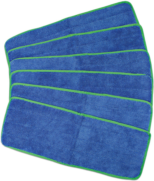 CleanAide® 18-inch All-Purpose Mega Microfiber Mop Pads – 6-pack