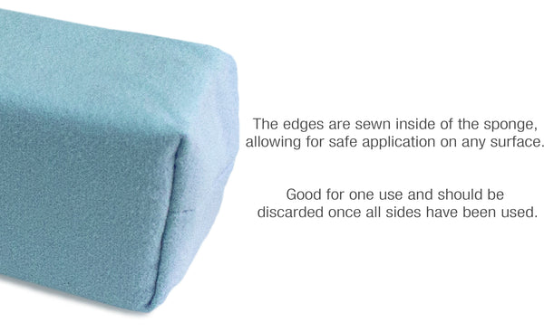 Suede Microfiber w/Barrier, Ceramic Coating Applicators, 3” x 1.5” x 1.5”, Blue, 10-pack