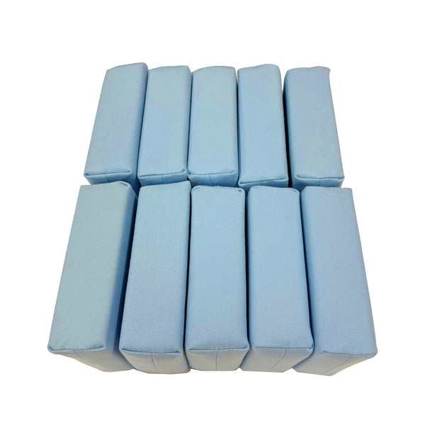 Suede Microfiber w/Barrier, Ceramic Coating Applicators, 3” x 1.5” x 1.5”, Blue, 10-pack