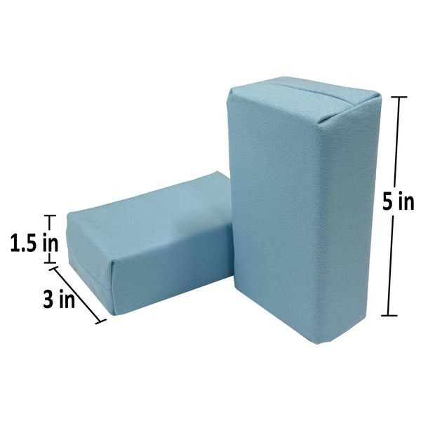Suede Microfiber w/Barrier, Ceramic Coating Applicators, 3” x 1.5” x 1.5”, Blue, 10-pack
