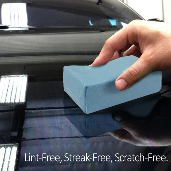 Suede Microfiber w/Barrier, Ceramic Coating Applicators, 3” x 1.5” x 1.5”, Blue, 10-pack