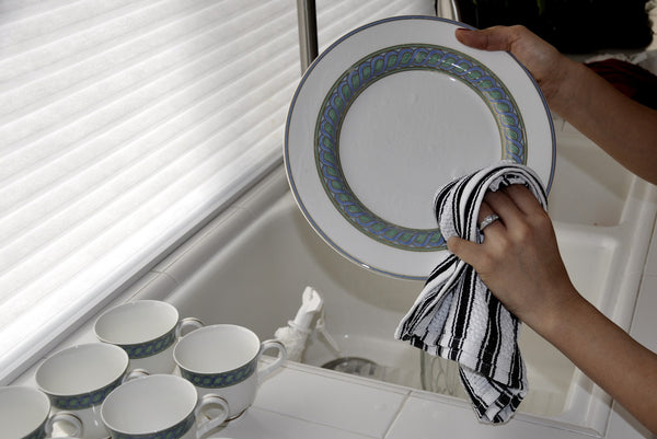 Nouvelle Legende® 19 x 29 in. Basketweave Cotton Kitchen Towels – 8-pack