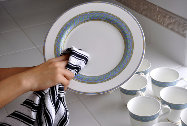 Nouvelle Legende® 19 x 29 in. Basketweave Cotton Kitchen Towels – 8-pack