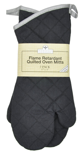 Nouvelle Legende® Fire Resistant Quilted Oven Mitts – Pair