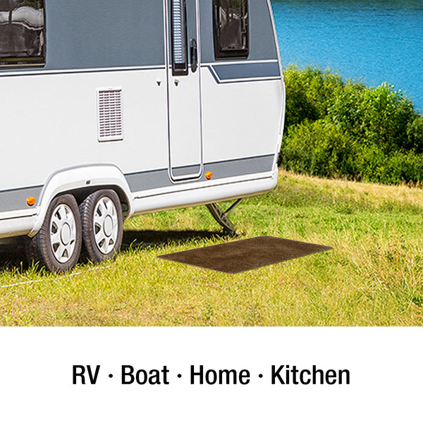 Eurow Trek N' Clean Microfiber Traction Floor Mat, 36 by 23.5 Inches