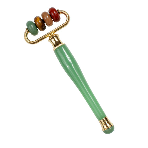 Eurow Luxe Multi-Stone Jade Face Roller & Massager For Skincare, Tension Relief, & Relaxation