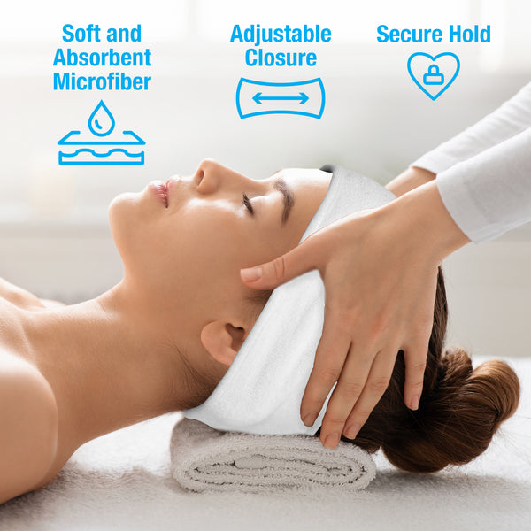 Eurow Luxe Adjustable Microfiber Unisex Headband, 24 Inches