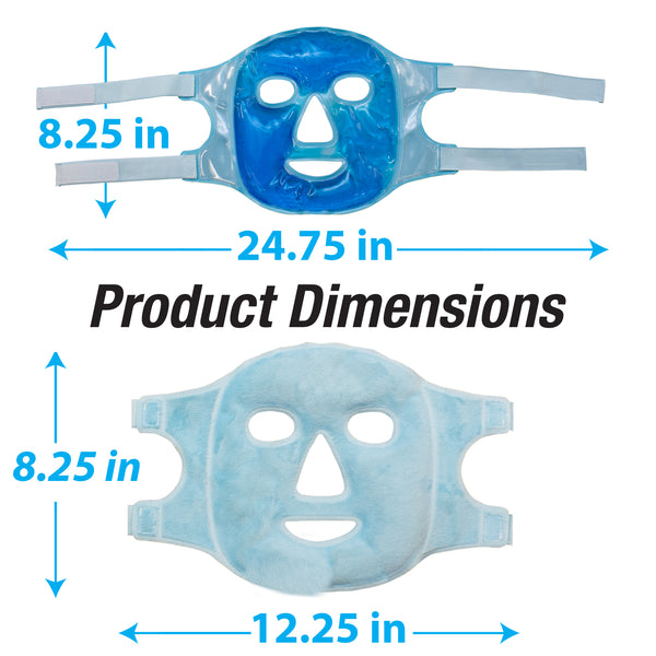 Eurow Luxe Hot & Cold Gel Full Coverage Face Mask with Two Adjustable Straps