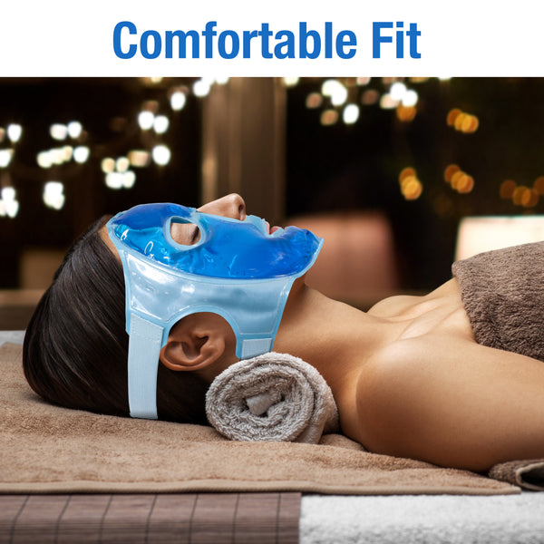 Eurow Luxe Hot & Cold Gel Full Coverage Face Mask with Two Adjustable Straps