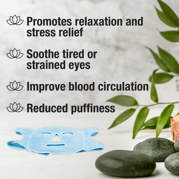 Eurow Luxe Hot & Cold Gel Full Coverage Face Mask with Two Adjustable Straps