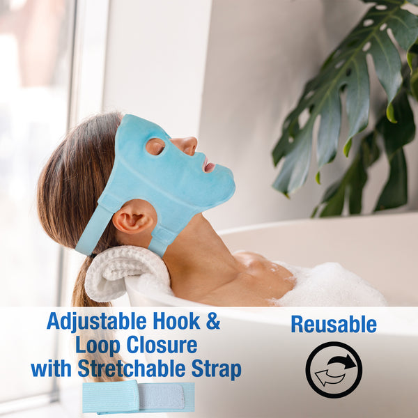 Eurow Luxe Hot & Cold Gel Full Coverage Face Mask with Two Adjustable Straps
