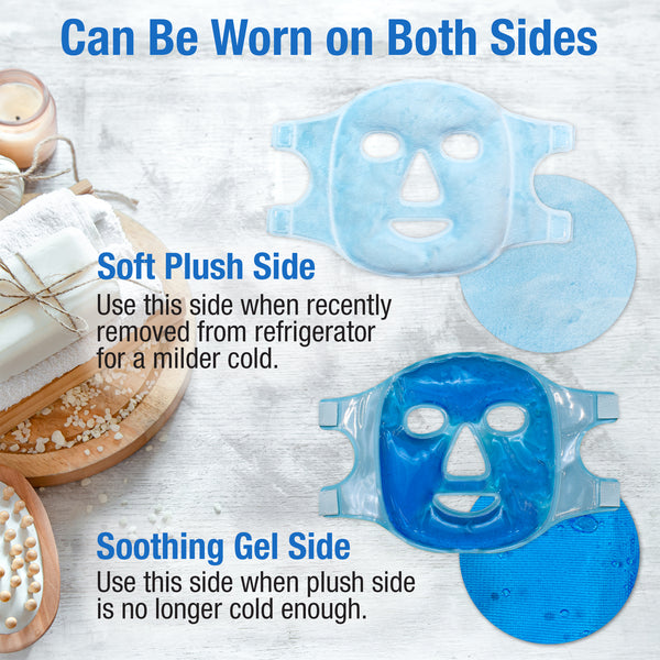 Eurow Luxe Hot & Cold Gel Full Coverage Face Mask with Two Adjustable Straps