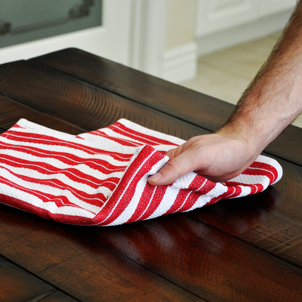 Nouvelle Legende® 19 x 29 in. Basketweave Cotton Kitchen Towels – 8-pack