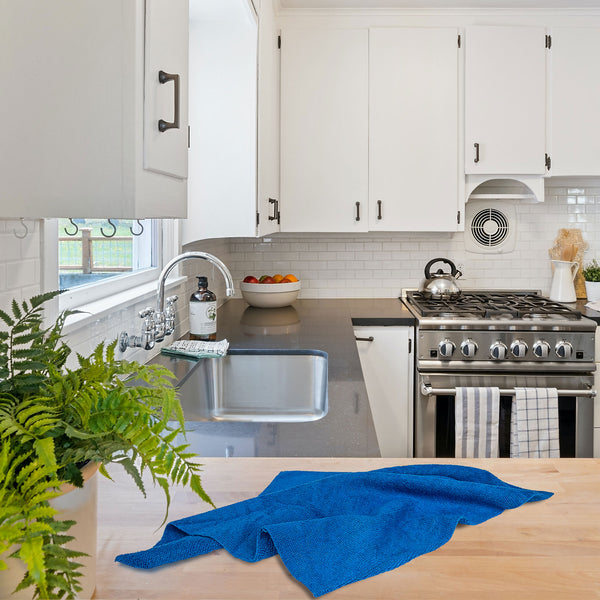 All-Purpose Terry Weave Microfiber Towels, Edgeless, 200gsm, 16"x16", 25-Pack