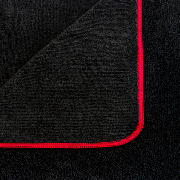 Detailer's Preference All-Purpose Dual Pile Terry Weave Microfiber Towels with Red Trim, 380 GSM, 16”x24”, 12-Pack