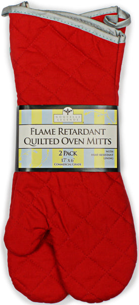 Nouvelle Legende® Fire Resistant Quilted Oven Mitts – Pair