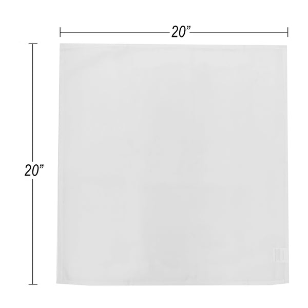 Nouvelle Legende® 20 x 20 in. Heavy Woven 100% Polyester White Napkins – 12-pack