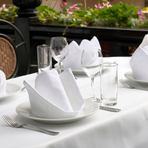 Nouvelle Legende® 20 x 20 in. Heavy Woven 100% Polyester White Napkins – 12-pack