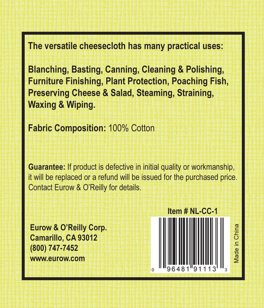 Nouvelle Legende® Commercial-Grade Ultra Fine Cheesecloth – 27 Square Feet
