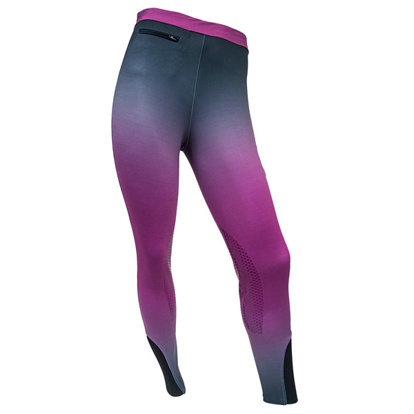 Ridetex Riding Tights with Silicone Knee Patches and Non Slip Waistband