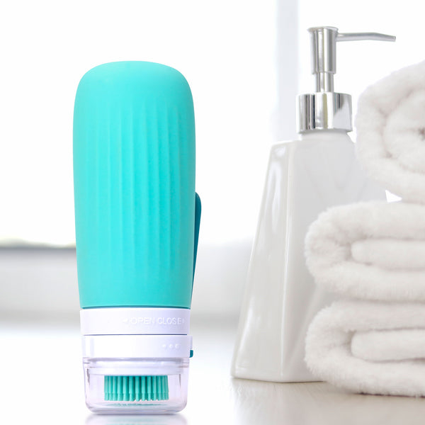 Eurow Luxe BPA-Free Refillable & Squeezable Silicone Brush Bottle with Hanging Loop, 100 ml