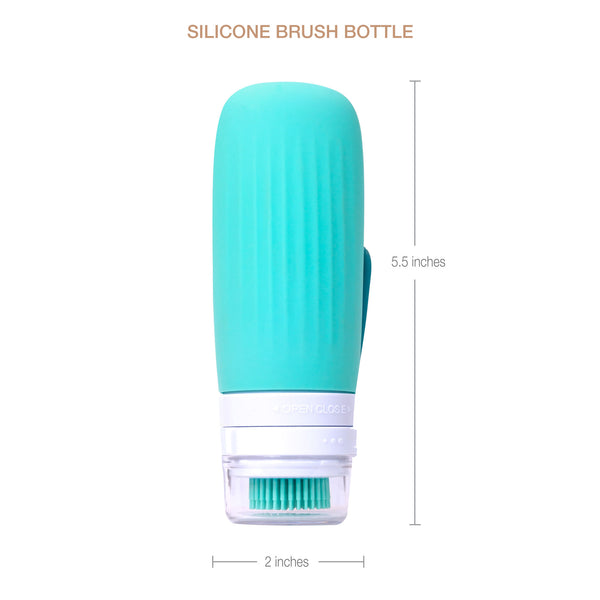 Eurow Luxe BPA-Free Refillable & Squeezable Silicone Brush Bottle with Hanging Loop, 100 ml