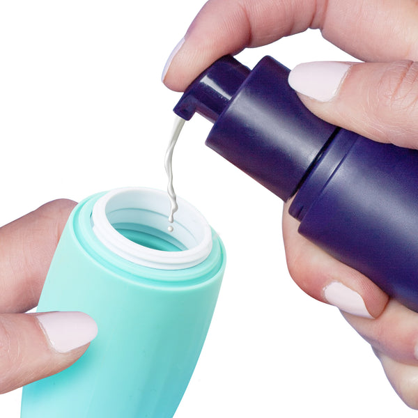 Eurow Luxe BPA-Free Refillable & Squeezable Silicone Brush Bottle with Hanging Loop, 100 ml
