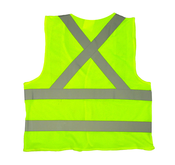 Eurow High Visibility ANSI Class II Security Vest, Mesh, Yellow 3-Pack