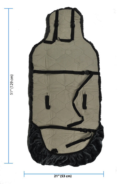 Eurow Genuine Australian Sheepskin Sideless Seat Cover – Gray