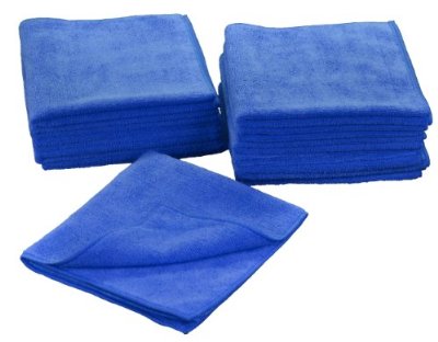 Nouvelle Legende® 16 x 16 in. 340 GSM Blue Microfiber Waffle Weave Towels –  12-pack