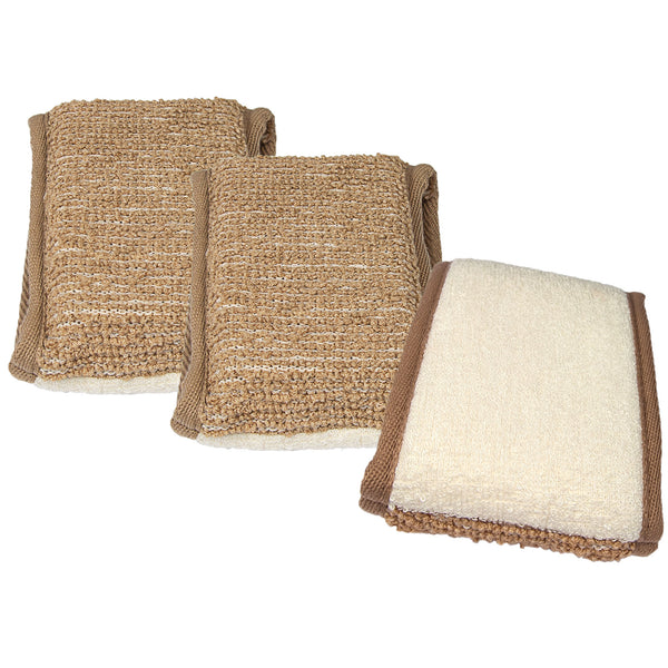 Eurow Bamboo Bath Sponge 3 Pack