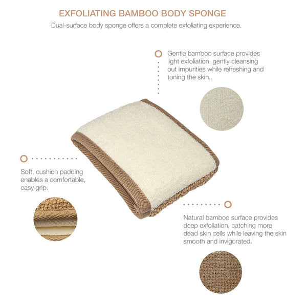 Eurow Bamboo Bath Sponge 3 Pack