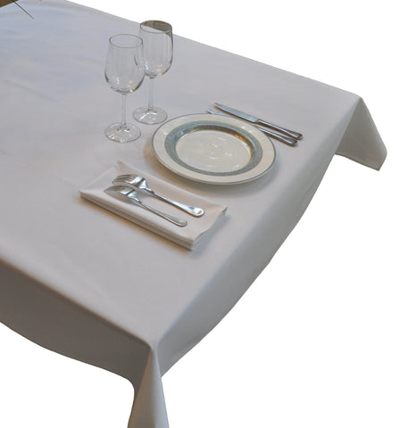 Nouvelle Legende® 52 x 96 in. White Rectangle Polyester Tablecloth