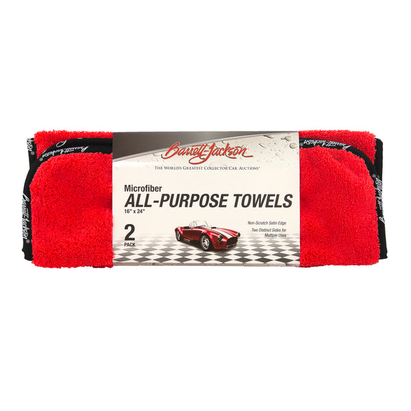 Barrett-Jackson® 16 x 24 in. 400 GSM Premium Microfiber Detailing and Polishing Towels – 2-pack