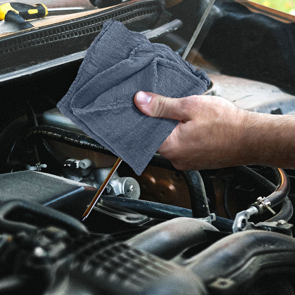 Detailer's Preference Automotive Shop Towels, Cotton, 11"x12", 50 Pack