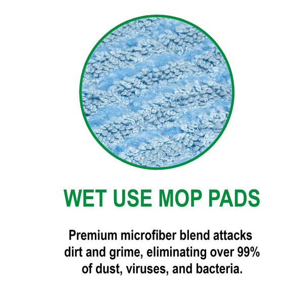 CleanAide Twist Yarn Microfiber Flat Mop with Scrub Strips