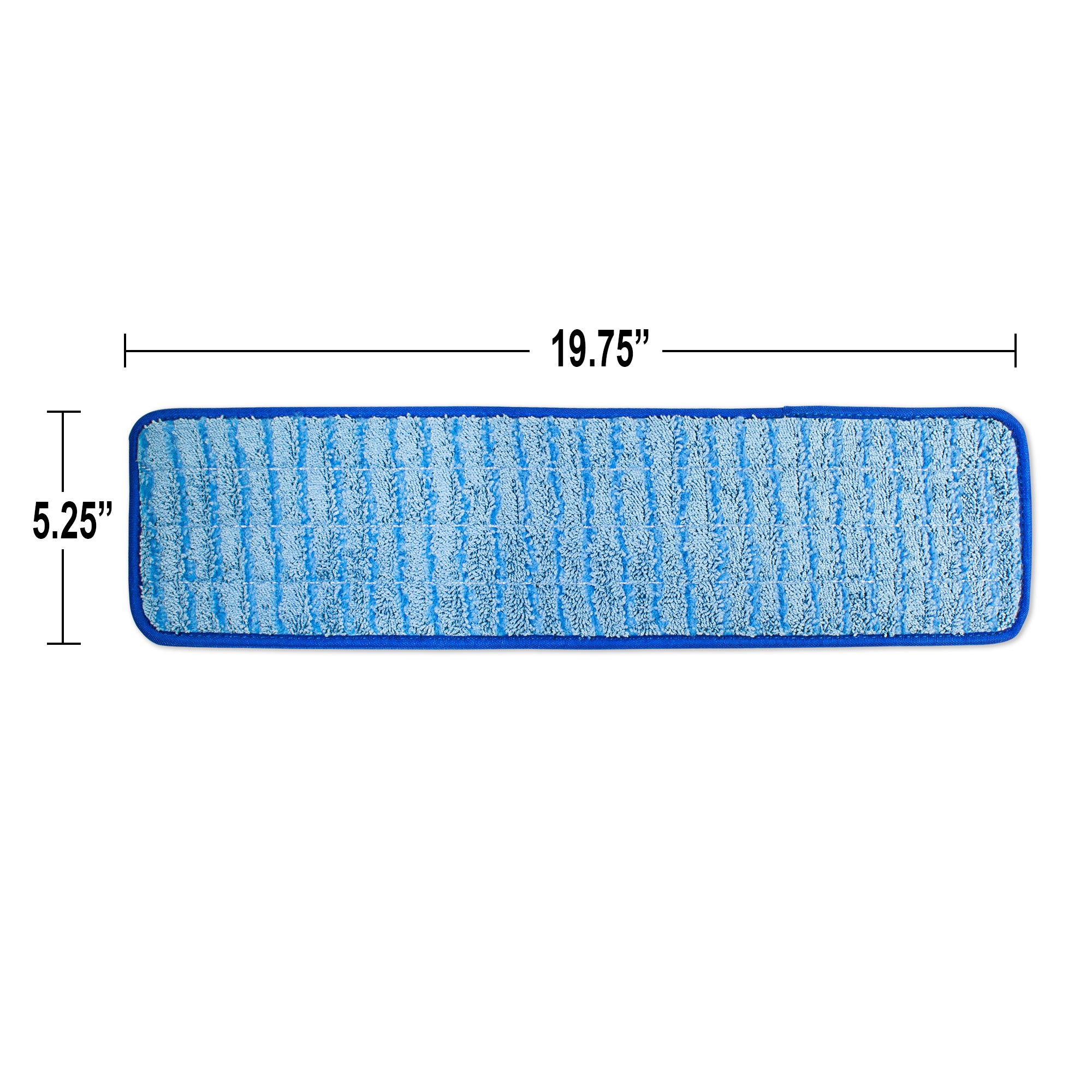 Rubbermaid Microfiber Wet Mop Room Pads, 24 in., Blue