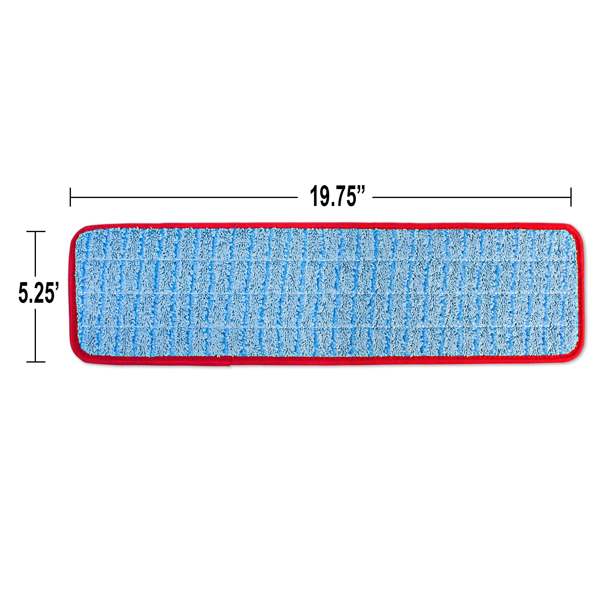 Rubbermaid HYGEN FGQ41000BL00 18 Blue Microfiber Hook & Loop Wet Mop Pad